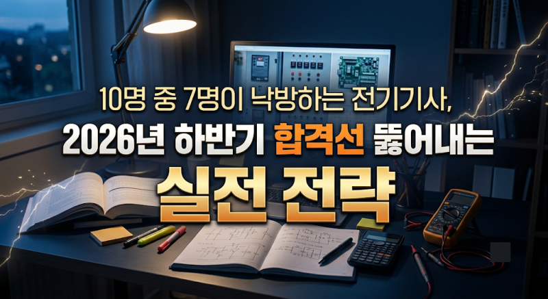 10명 중 7명이 낙방하는 전기기사, 2026년 하반기 합격선 뚫어내는 실전 전략