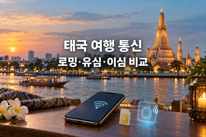 태국 여행 로밍·유심·이심, 뭐가 좋을까? 나에게 맞는 선택은?