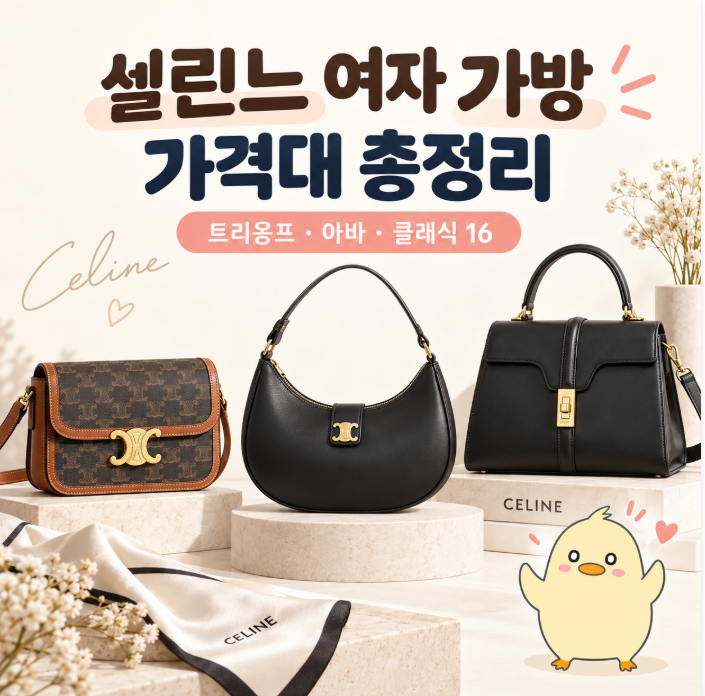 셀린느 여자 가방 가격대 총정리! 트리옹프, 아바, 클래식 16 비교