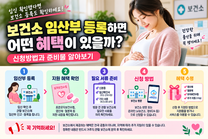 보건소 임산부 등록하면 어떤 혜택이 있을까? 신청방법과 준비물 알아보기