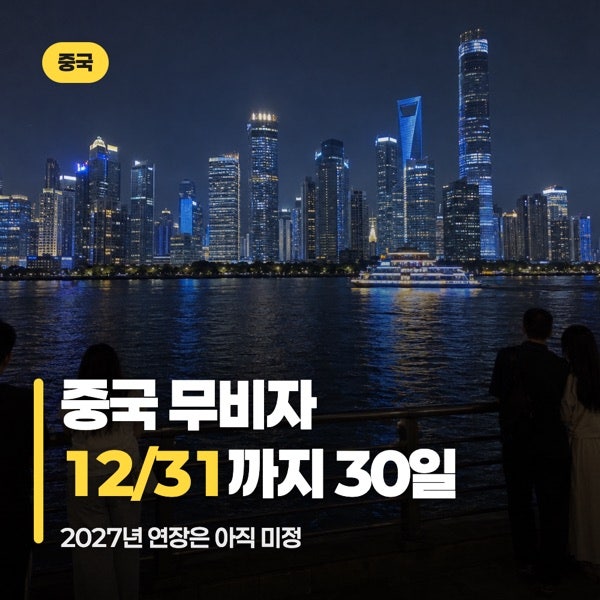 중국 무비자 30일 계산법, 입국 다음 날부터 셉니다 (기간 준비물)