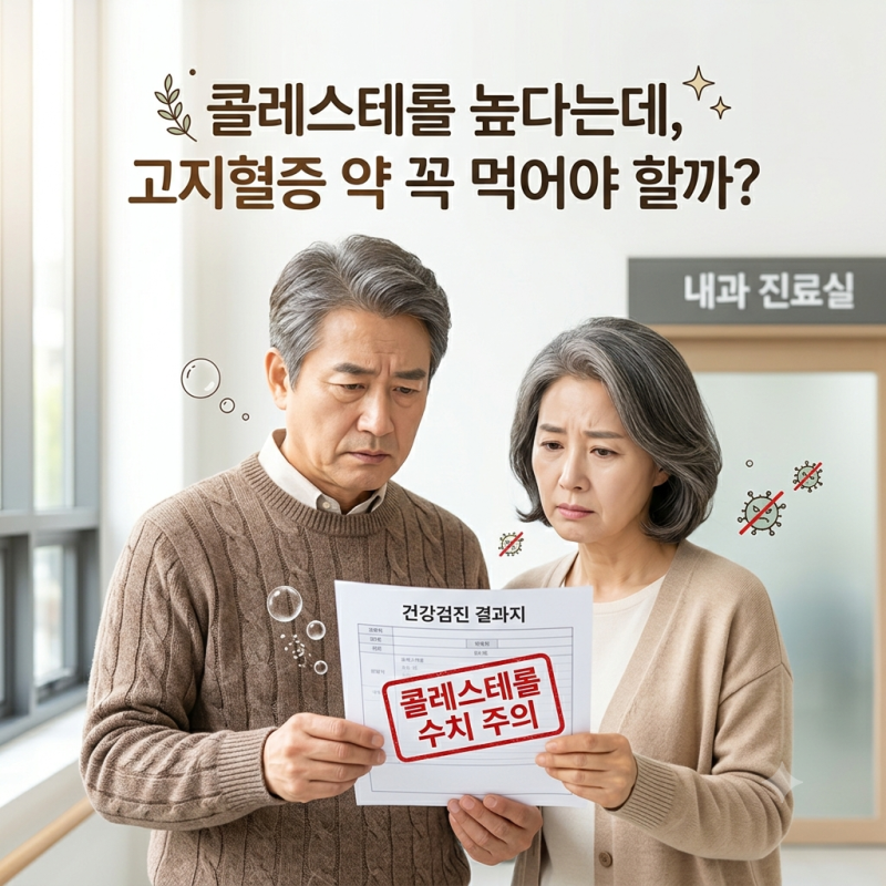 병원에서 콜레스테롤 높다는데 고지혈증 약 꼭 먹어야 할까?