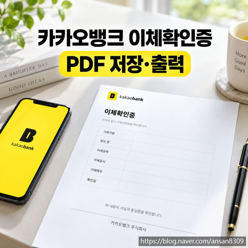 카카오뱅크 이체확인증 발급, PDF 저장·출력하는 방법까지 한 눈에 정리