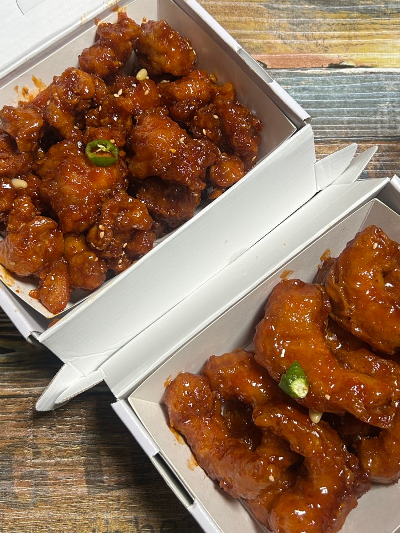 경주 황리단길 맛집 대게닭강정 간식 먹거리 포장 추천