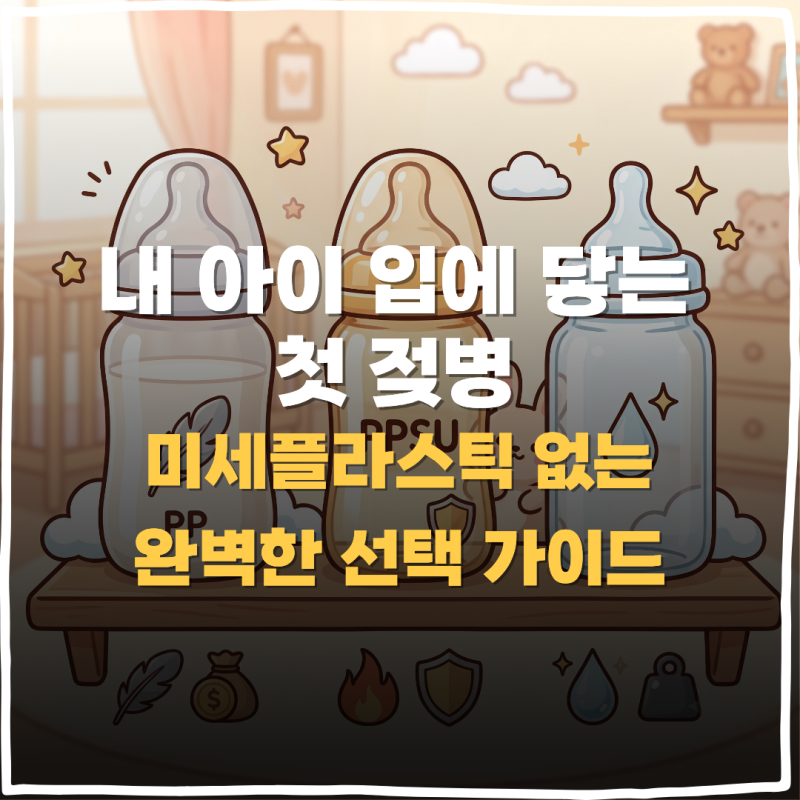 신생아 젖병 소재 비교: PP vs PPSU vs 유리 장단점 완벽 정리