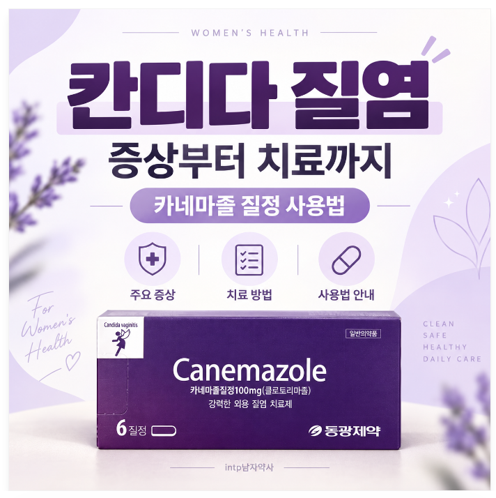 칸디다 질염 증상과 치료, 카네마졸 질정 사용법 알아보기