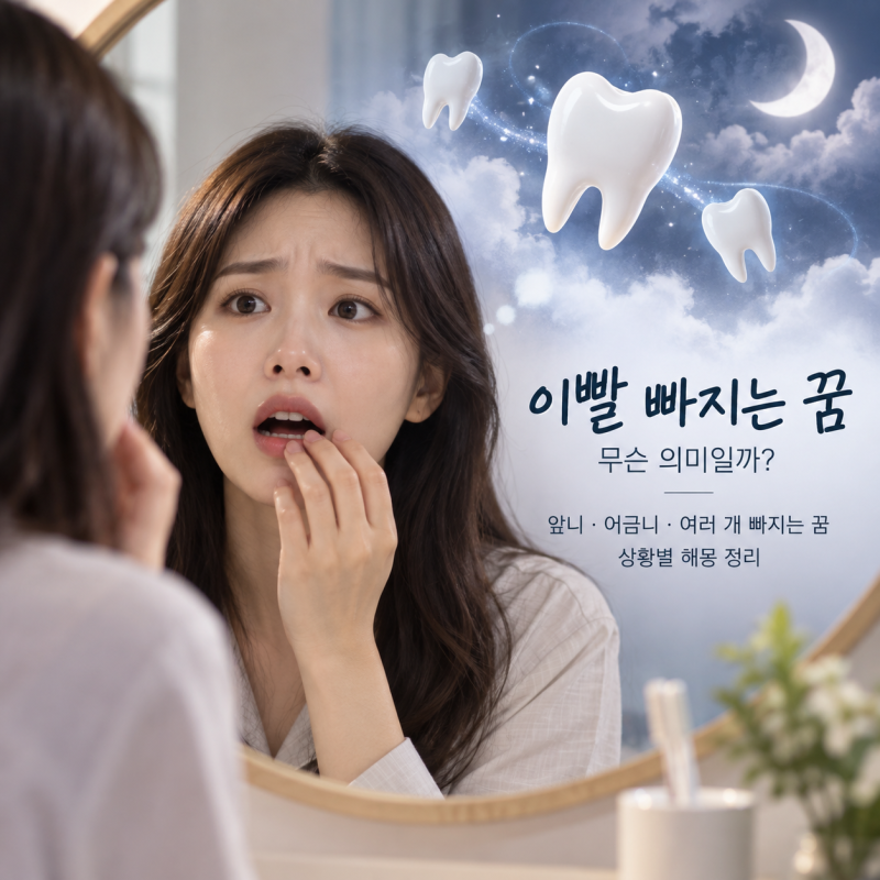 이빨 빠지는 꿈 해몽｜앞니·어금니·여러 개 빠지는 꿈 뜻