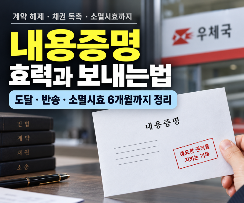 내용증명 효력과 보내는법｜도달·반송·소멸시효 6개월까지 정리