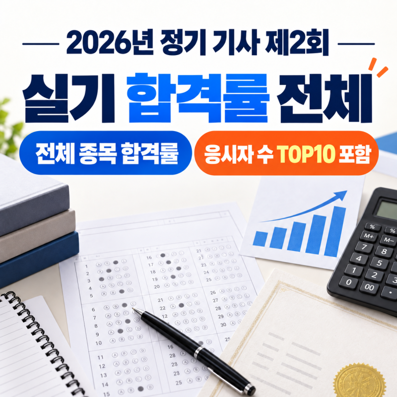 2026년 정기 기사 실기 2회 합격률