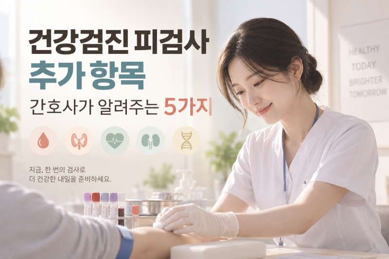 건강검진 피검사 추가 항목 간호사가 알려주는 5가지