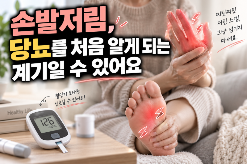손발저림, 당뇨를 처음 알게 되는 계기일 수 있어요
