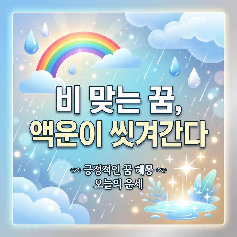 [꿈해몽] 우산 없이 비를 그냥 맞는 꿈, 나쁜 액운이 씻겨 내려가는 신호였다