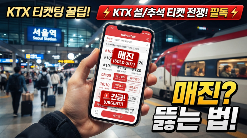 2026년 추석 기차표 예매 완벽 가이드 : 일정부터 성공 꿀팁·취소표 공략까지 총정리