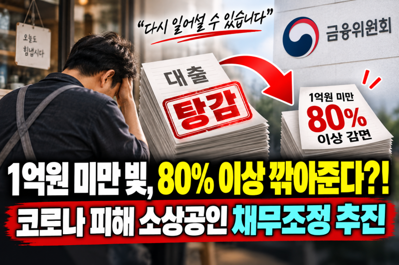 “1억원 미만 빚 80% 이상 깎아준다?” 코로나 피해 소상공인 5.4조원 채무조정 추진