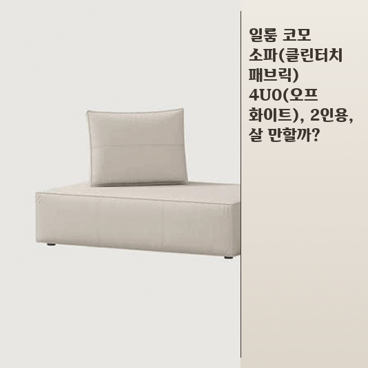 클린터치 패브릭 일룸 코모 소파, 왜 고민하는지 정리
