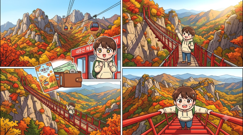 대둔산 단풍 코스 Best 3! 케이블카 요금부터 삼선계단 꿀팁까지