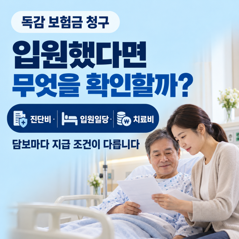 독감으로 입원했다면 어떤 보험을 확인할까? 입원일당·항바이러스제 치료비 서류