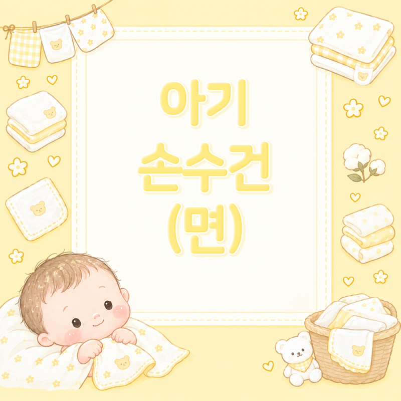 신생아 손수건 종류별 특징 면, 거즈, 엠보, 밤부 건조기 여부까지
