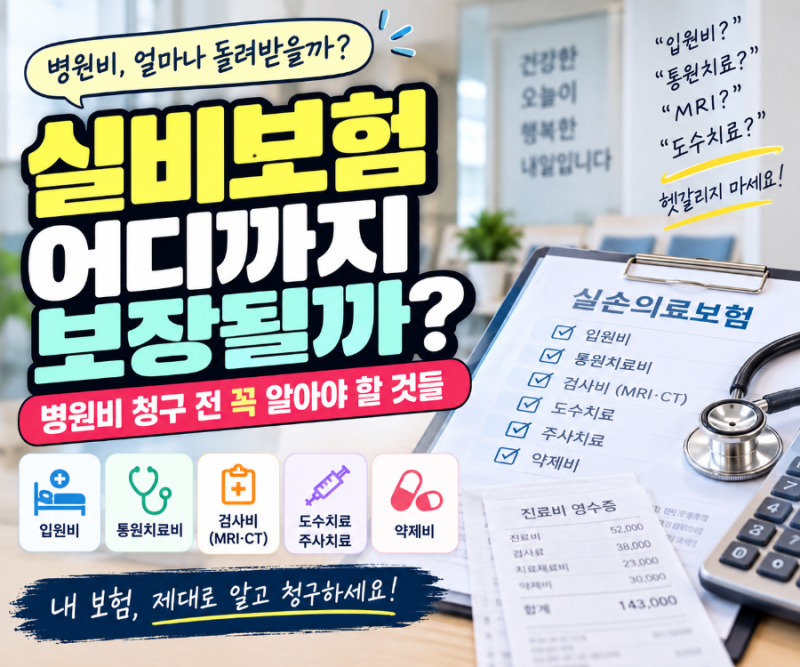 실비보험 어디까지 보장될까? 병원비 청구 전 꼭 알아야 할 것들