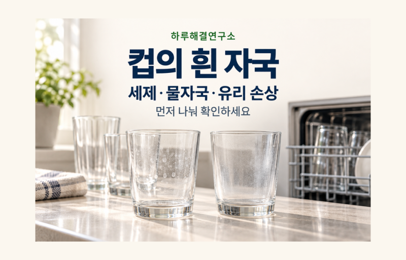 식기세척기 컵에 흰 자국이 남을 때｜세제·물자국·손상 확인 순서