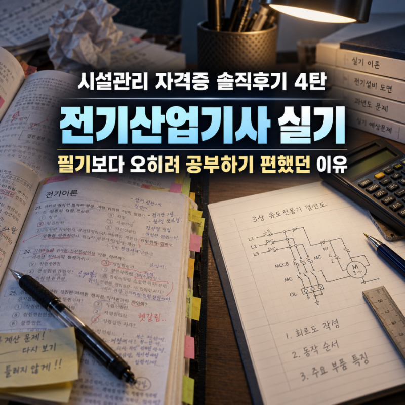 시설관리 자격증 솔직후기 4탄｜전기산업기사 실기, 필기보다 오히려 공부하기 편했던 이유