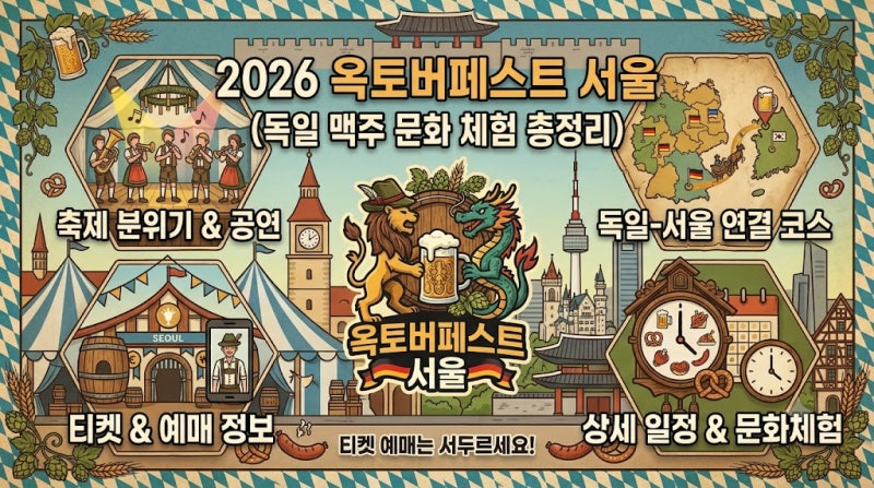 독일 옥토버 페스트 뜻 기원? 2026 옥토버페스트 서울 일정, 티켓 예매, 음식 맥주 가격 총정리