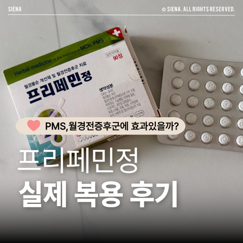 프리페민정 복용 후기•복용법•부작용•실비 | PMS·월경전증후군에 실제로 효과 있을까?