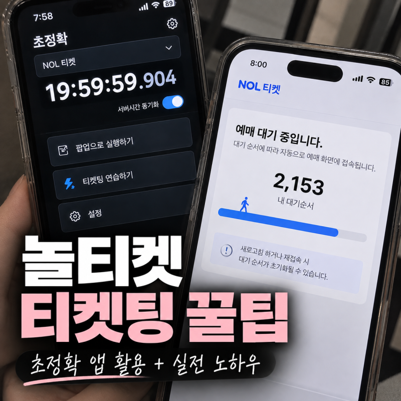 티켓팅 꿀팁 총정리! 플로어석 잡은 덕후의 실전 노하우 (+바뀐 NOL 놀티켓 예매 방법)