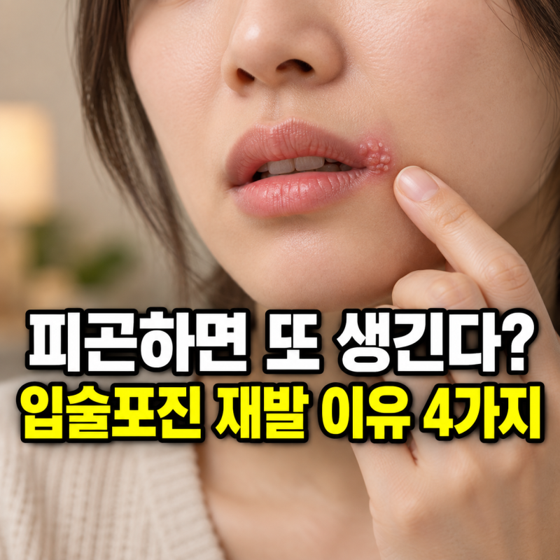 “피곤할 때마다 입술에 물집이 생긴다면?” 단순포진 자꾸 재발하는 이유 4가지