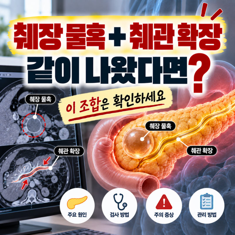 췌장 물혹과 췌관 확장이 같이 나왔다면? 췌장암 가능성은