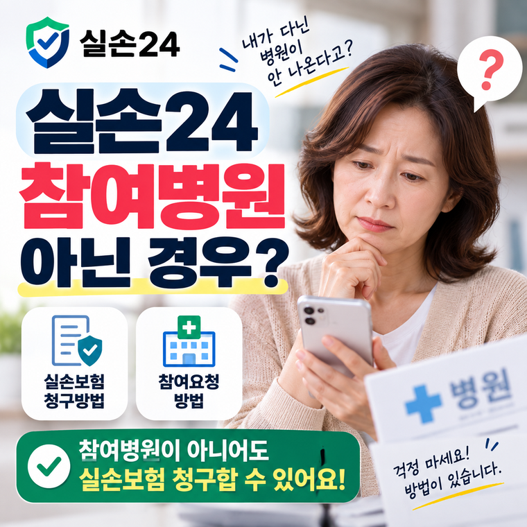 실손24 참여병원 아닌 경우? 실손보험 청구방법과 참여요청 방법