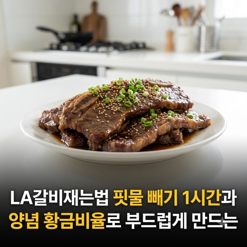 LA갈비 재는법 핏물 빼기 1시간과 양념 황금비율로 부드럽게 만드는