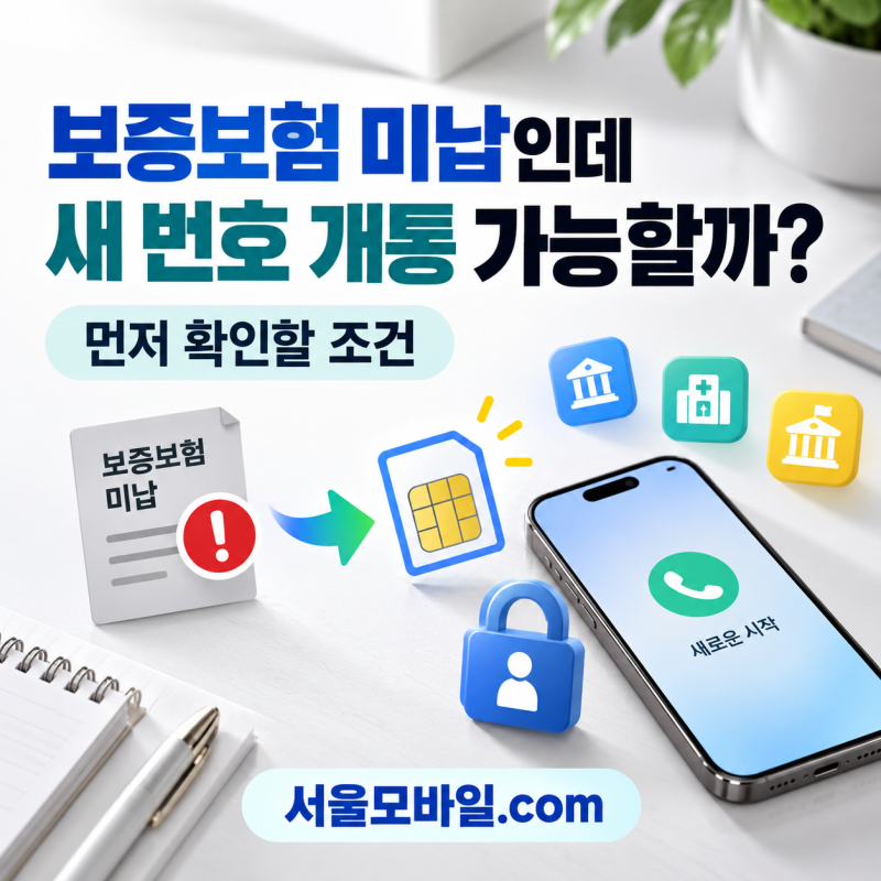보증보험 미납인데 새 번호 개통 가능할까? 먼저 확인할 조건