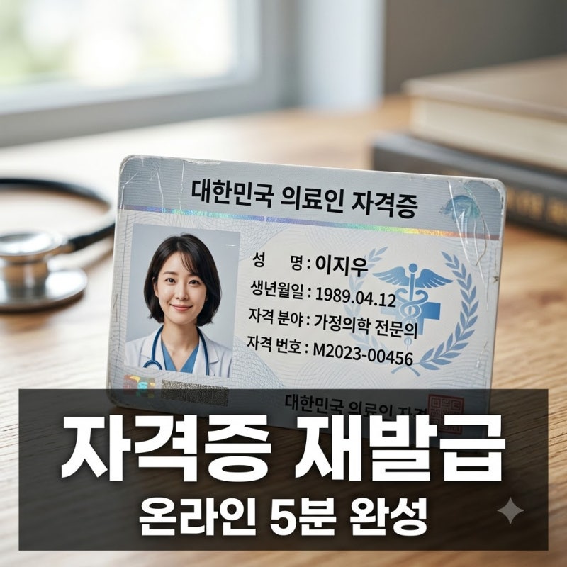 "잃어버렸는데 어쩌지?" 간호조무사 자격증, 집에서 2천 원으로 해결한 사연..