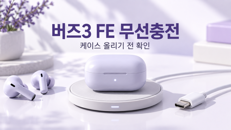 갤럭시 버즈3 FE 무선충전 될까 케이스 올리기 전에 확인