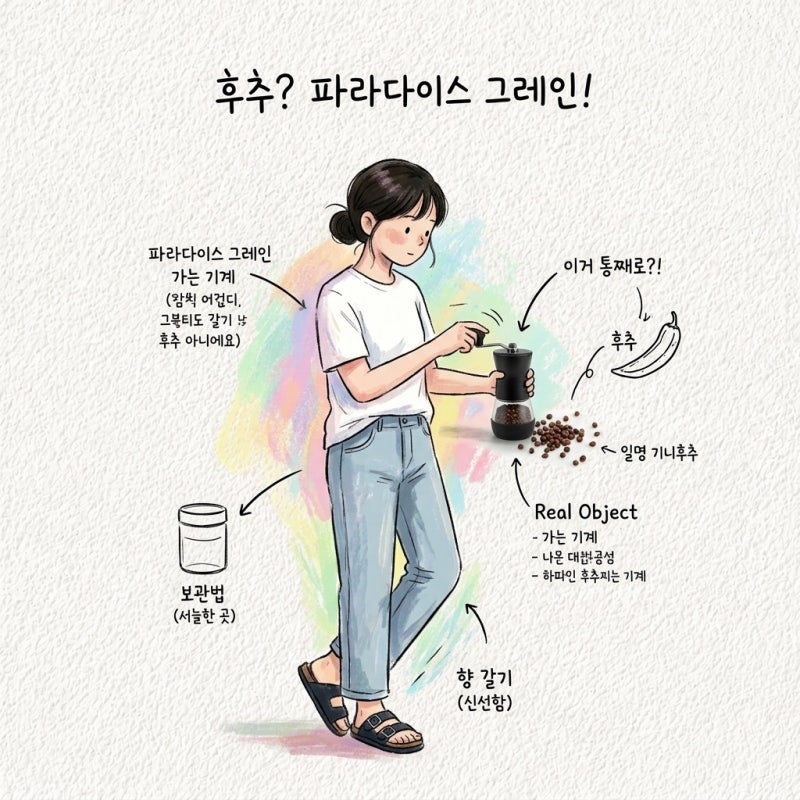 파라다이스 그레인 쓰는 법 보관법 향 갈기 기니후추