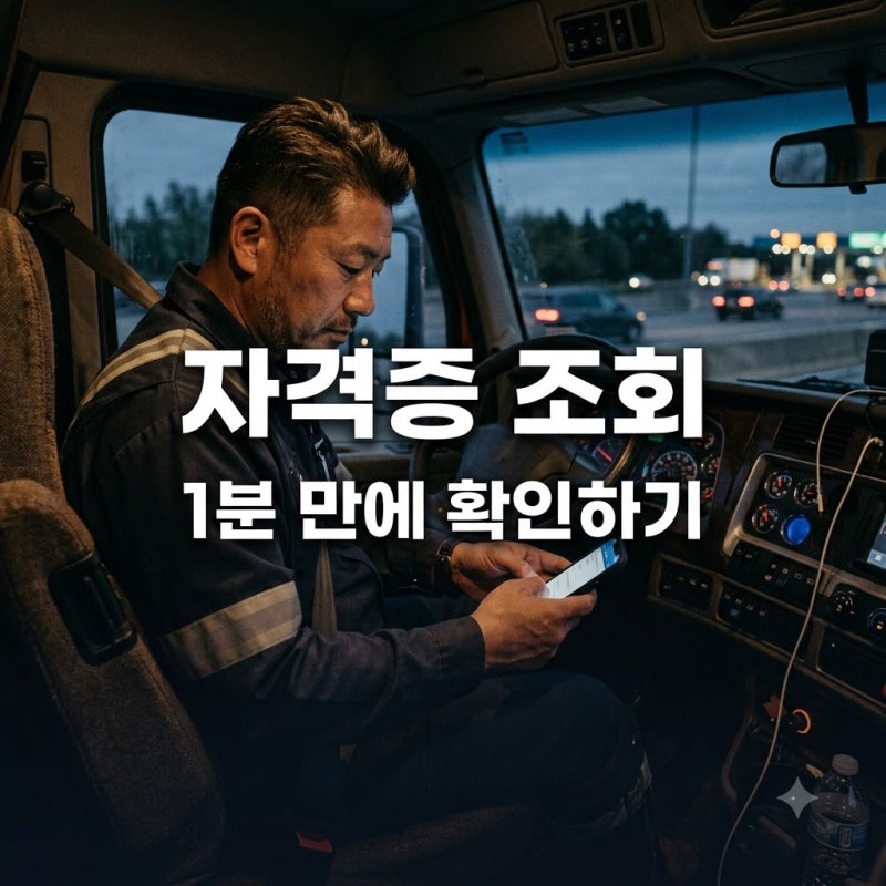 "번호가 뭐였더라.." 화물운송자격증조회, 1분 만에 스마트폰으로 확인하는 법