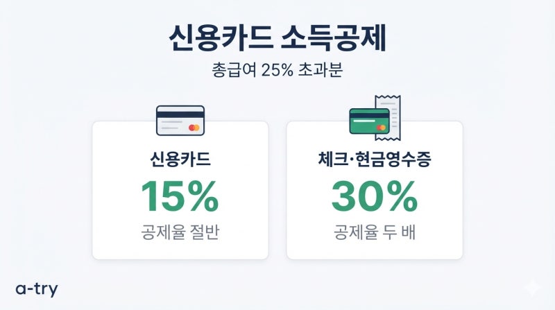 신용카드 소득공제 한도 공제율 (지금부터 바꿀 수 있는 칸은 하나뿐입니다)