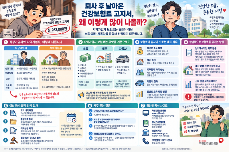 지역가입자 건강보험료는 어떻게 정해지고 줄일 수 있나