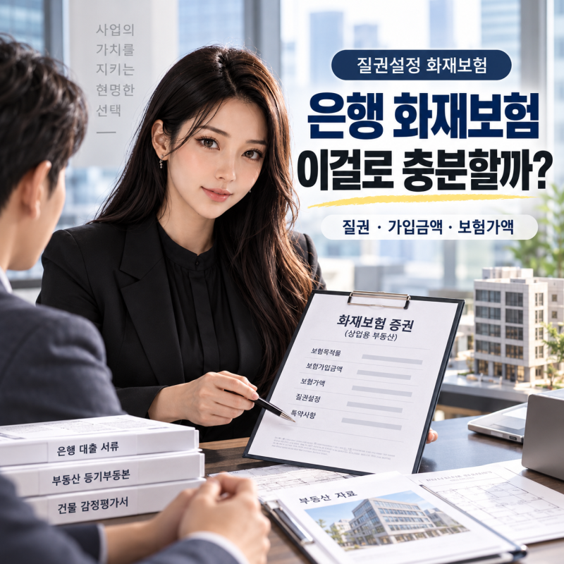 질권설정 화재보험이란? 은행 대출 화재보험 보험금·가입금액·보험료·필요서류