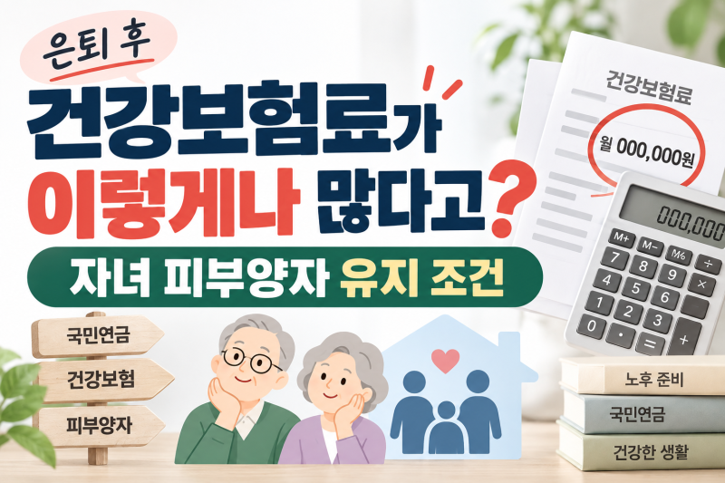 은퇴 후 건강보험료 얼마나 낼까? 자녀 직장보험 피부양자 소득·재산 조건