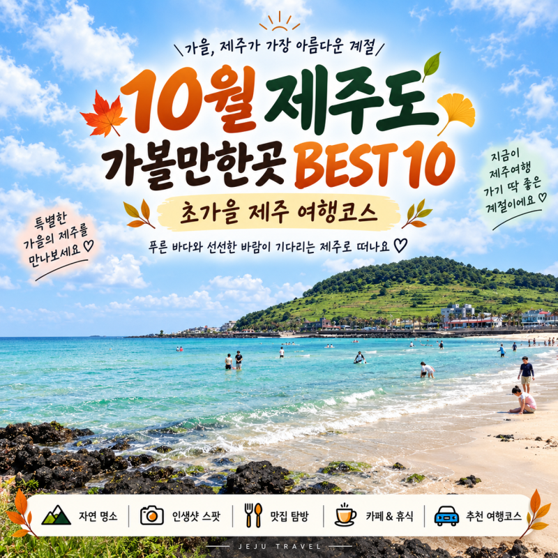10월 제주도 가볼만한곳 BEST 10｜가을 제주 여행코스 총정리