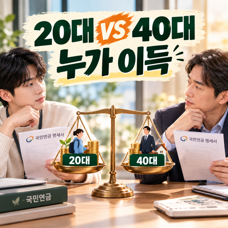 국민연금개편 20대 VS 40대 누가 더 이득일까 계산해보니 생각보다 복잡합니다