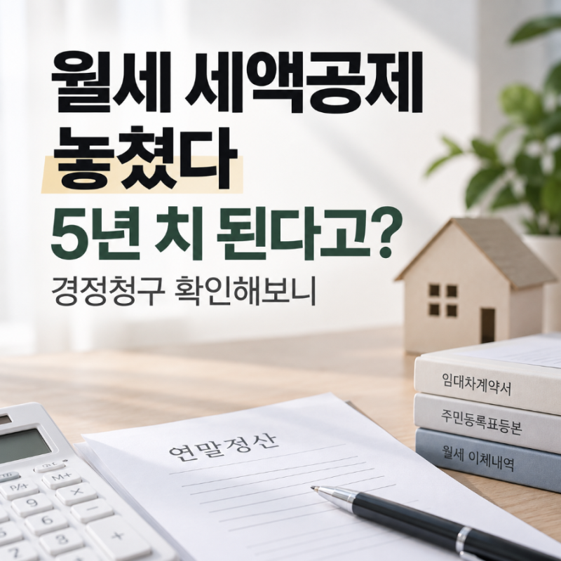 “월세 세액공제 놓쳤다” 5년 치 된다고? 경정청구 확인해보니