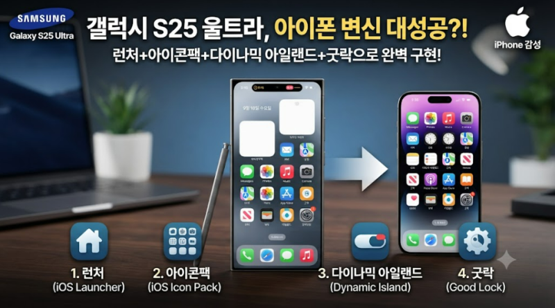 갤럭시를 아이폰처럼 꾸미는 방법 총정리 — 아이콘부터 다이나믹 아일랜드까지