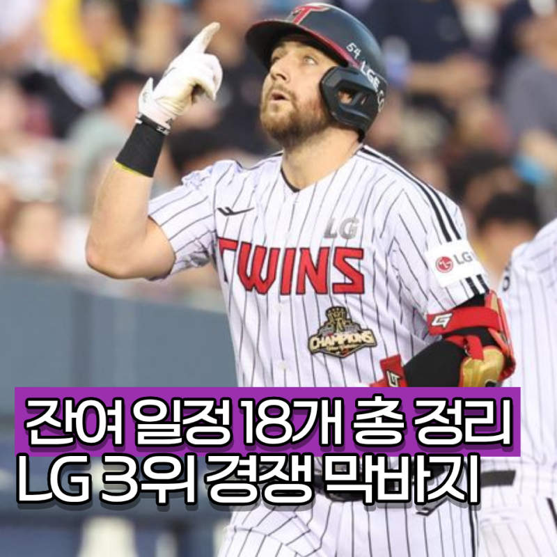 "왜 하필 급한데 삼성을 만나" LG 연패 속 잔여일정 대진 암울한 이유