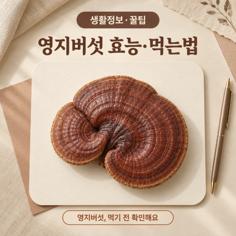 영지버섯 효능·먹는법｜부작용과 2026년 식약처 개정 내용