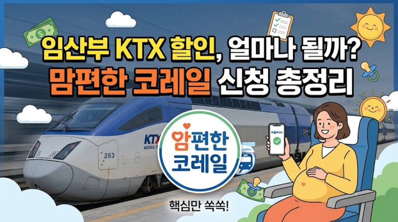 임산부 KTX 할인, 얼마나 될까?맘편한 코레일 신청 총정리