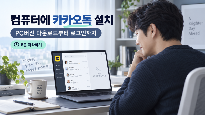 컴퓨터에 카카오톡 설치 방법, PC버전 다운로드부터 로그인까지