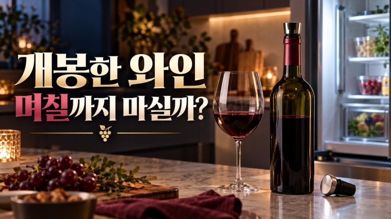 개봉한 와인, 며칠까지 마실 수 있을까? 종류별 보관법 총정리